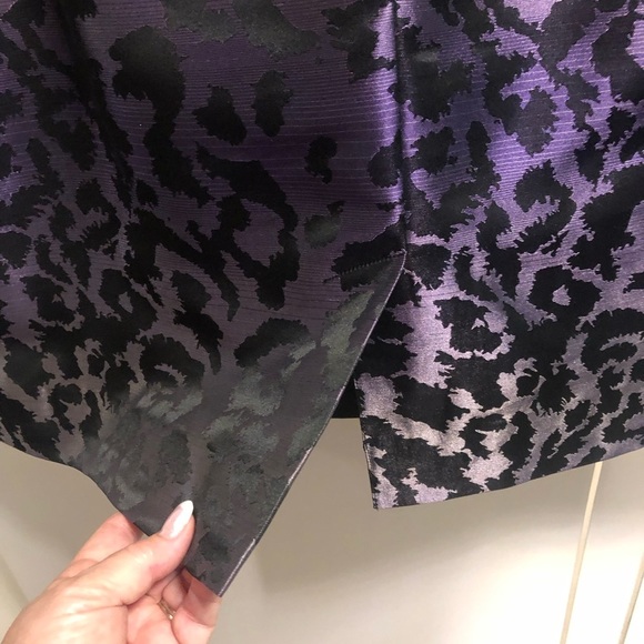 Plus Size 22 Nygard Collection Purple Black Ombre Leopard Print Satin Lined - Picture 9 of 15